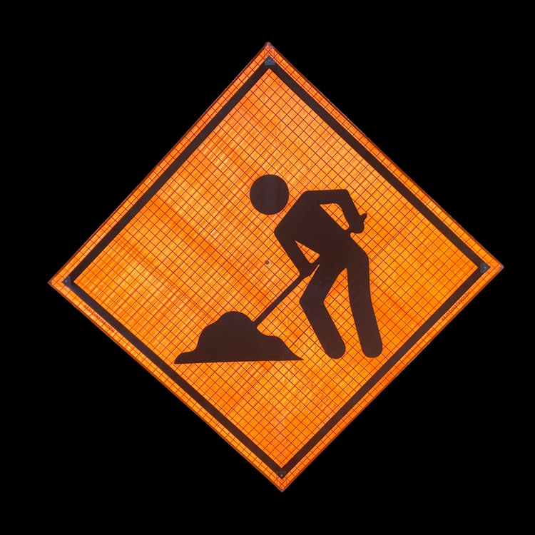 Carril Derecho Cerrado Road Work Area Reflective Roll Up Traffic Sign - 